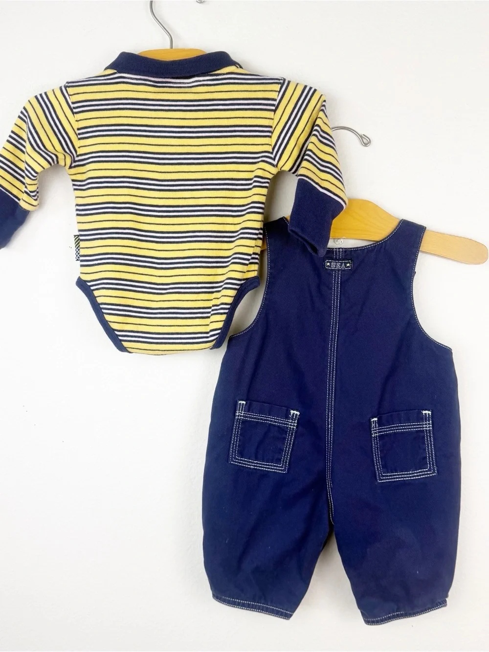 Vintage Gymboree 1998 Sea Anchor Overalls & Bodysuit Layette 0-3 Months